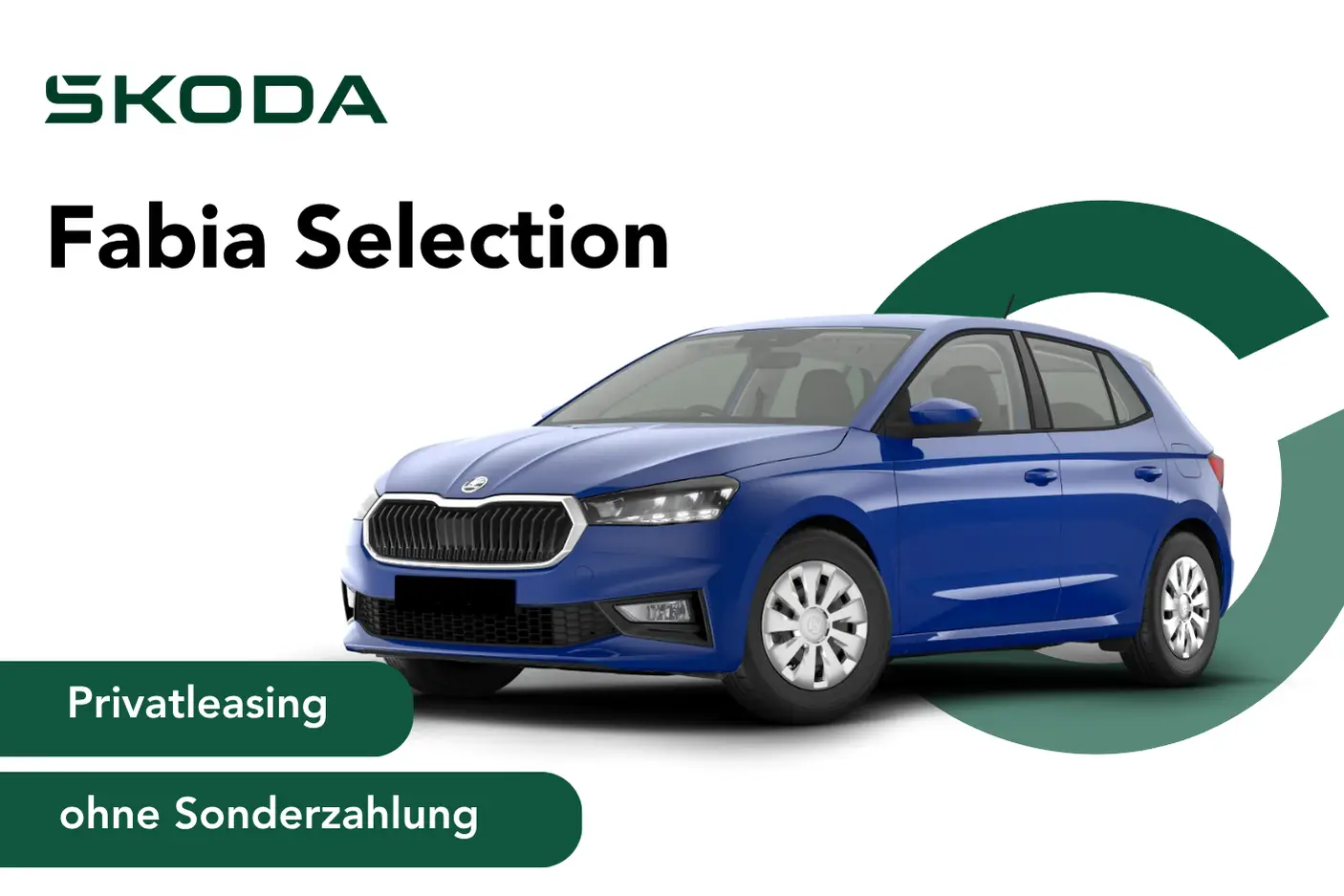 Skoda Fabia in blau - Angebotsbild Privatleasing