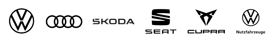 VW, VW Nutzfahrzeug, Audi Logo, Seat Logo, Cupra Logo, Skoda Logo