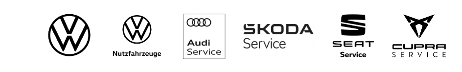 VW, VW Nutzfahrzeug Logo, Audi Service Logo, Seat Service Logo, Cupra Service Logo, Skoda Service