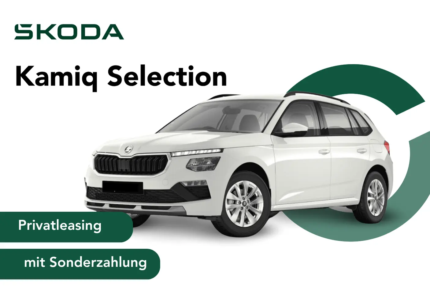 Skoda Kamiq in weiß - Angebotsbild Privatleasing