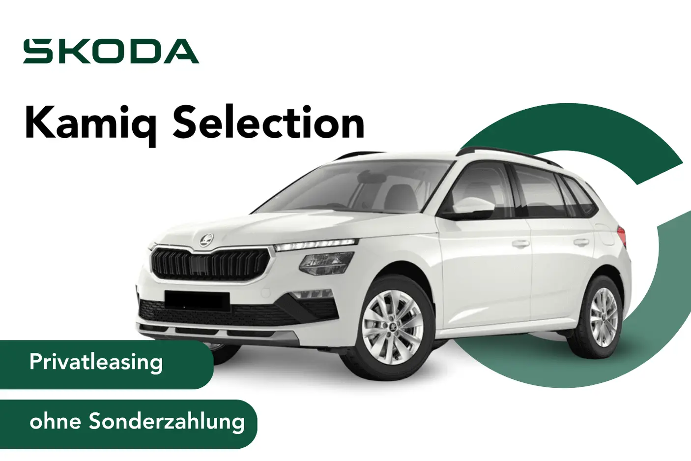Skoda Kamiq in weiß - Angebotsbild Privatleasing