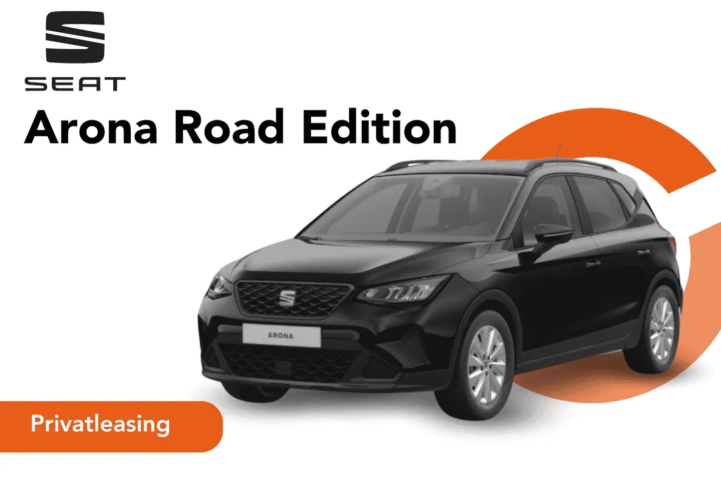 Angebotsbild für Privatleasing mit Fahrzeugabbildung Seat Arona in Midnight Schwarz Metallic