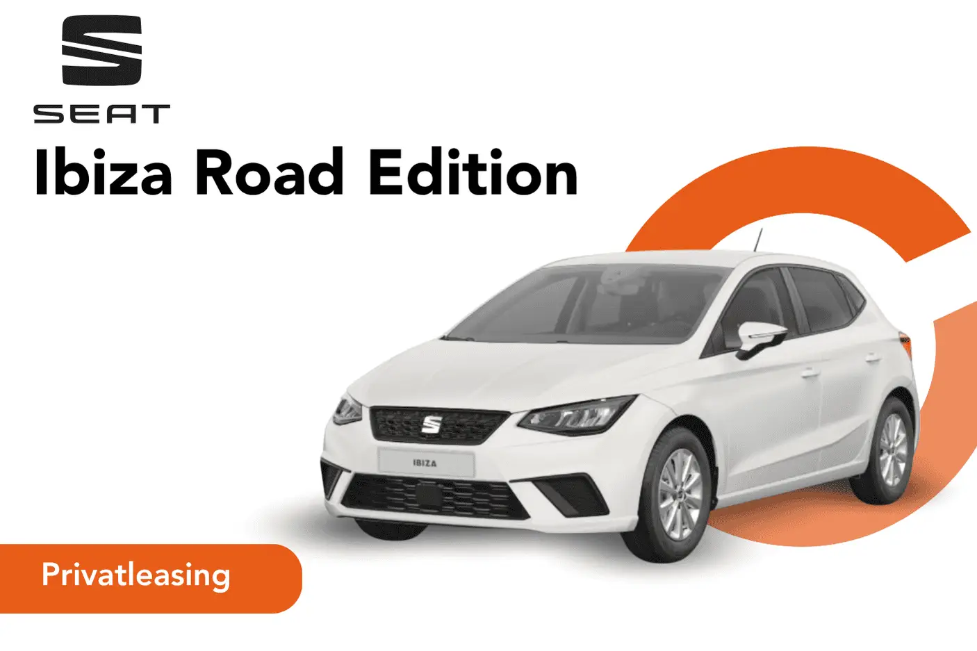 Angebotsbild für Privatleasing mit Fahrzeugabbildung Seat Ibiza in Weiß