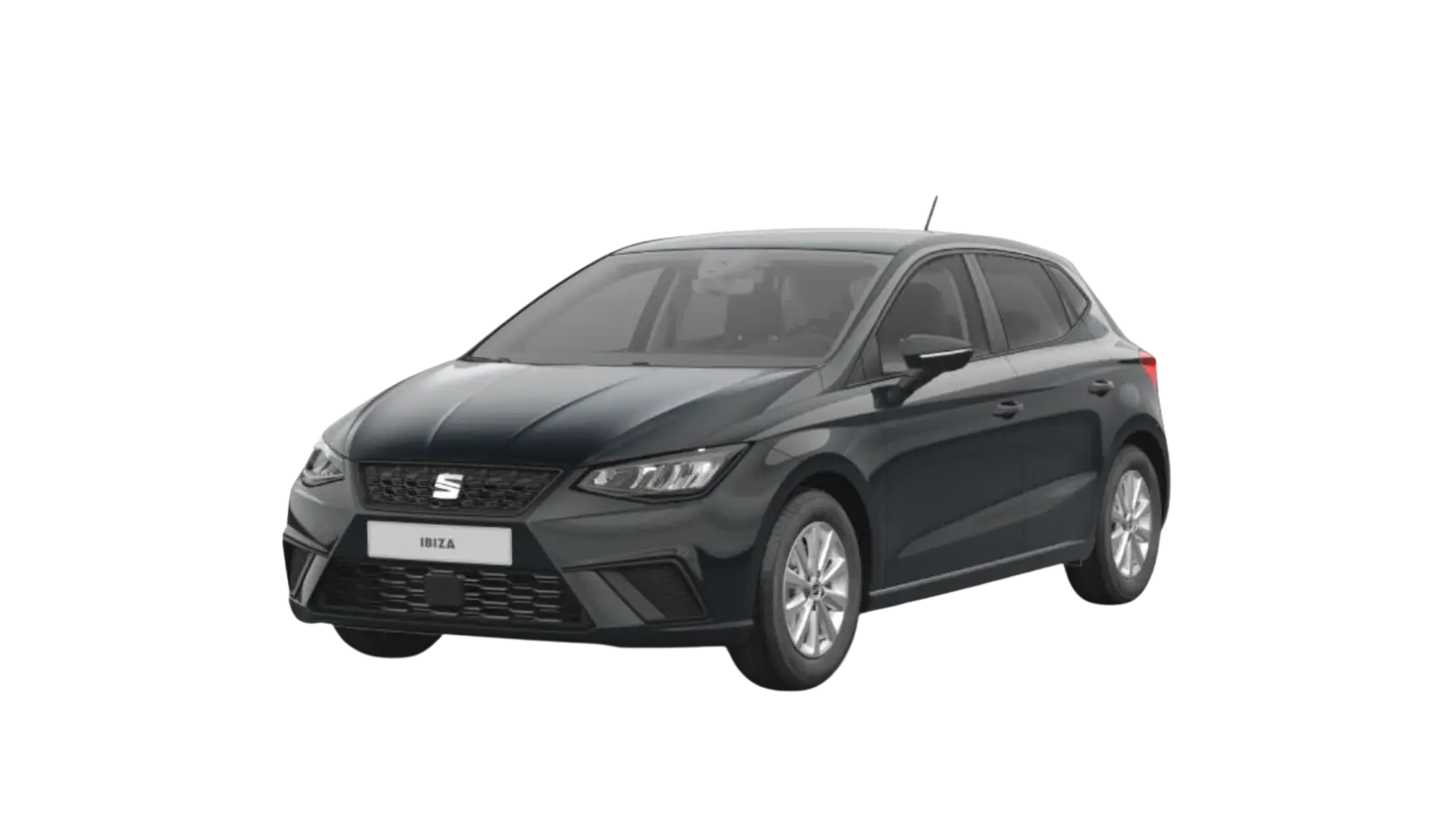 Fahrzeugabbildung Seat Ibiza in Fiord Blau, Frontansicht