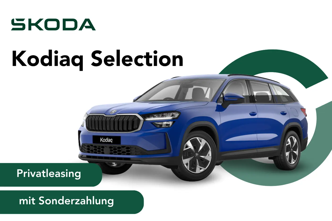 Skoda Kodiaq in blau - Angebotsbild Privatleasing