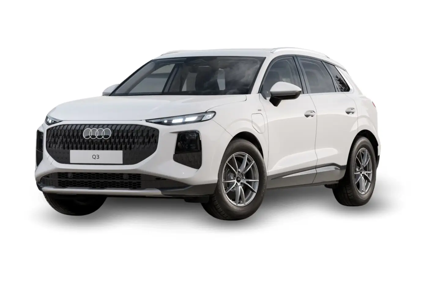 Q3 e-hybrid in weiß von vorne