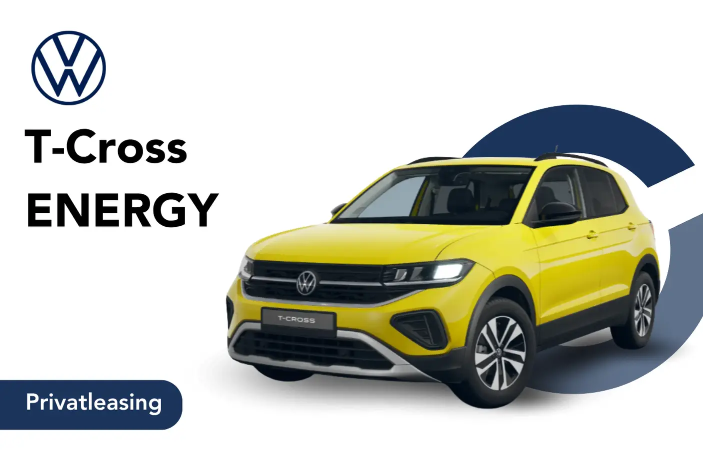 T-Cross Energy in gelb -Angebotsbild Privatleasing