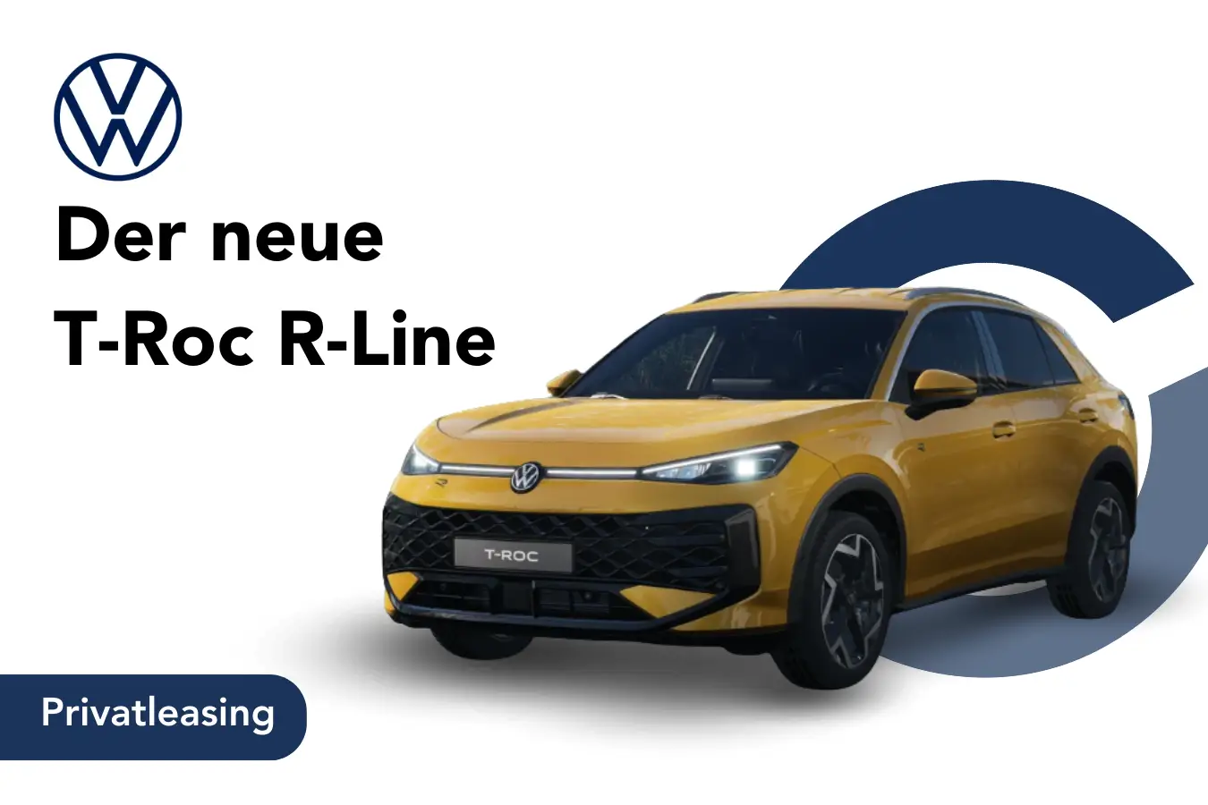 Der neue T-Roc R-Line in gelb - Angebotsbild Privatleasing