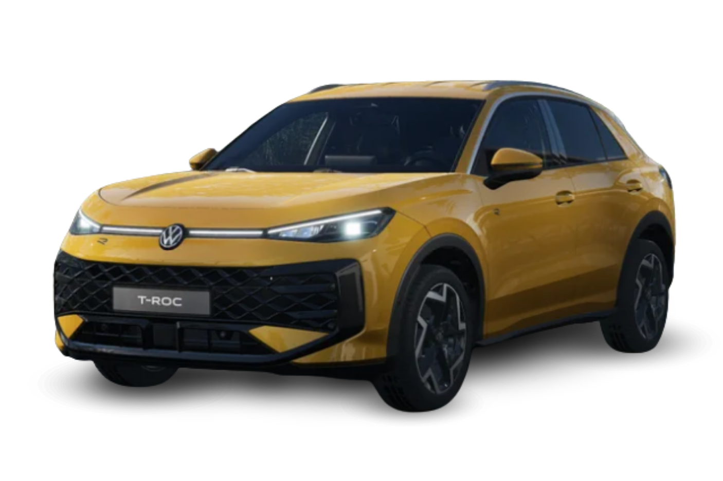 T-Roc R-Line in Gelb Freigestellt