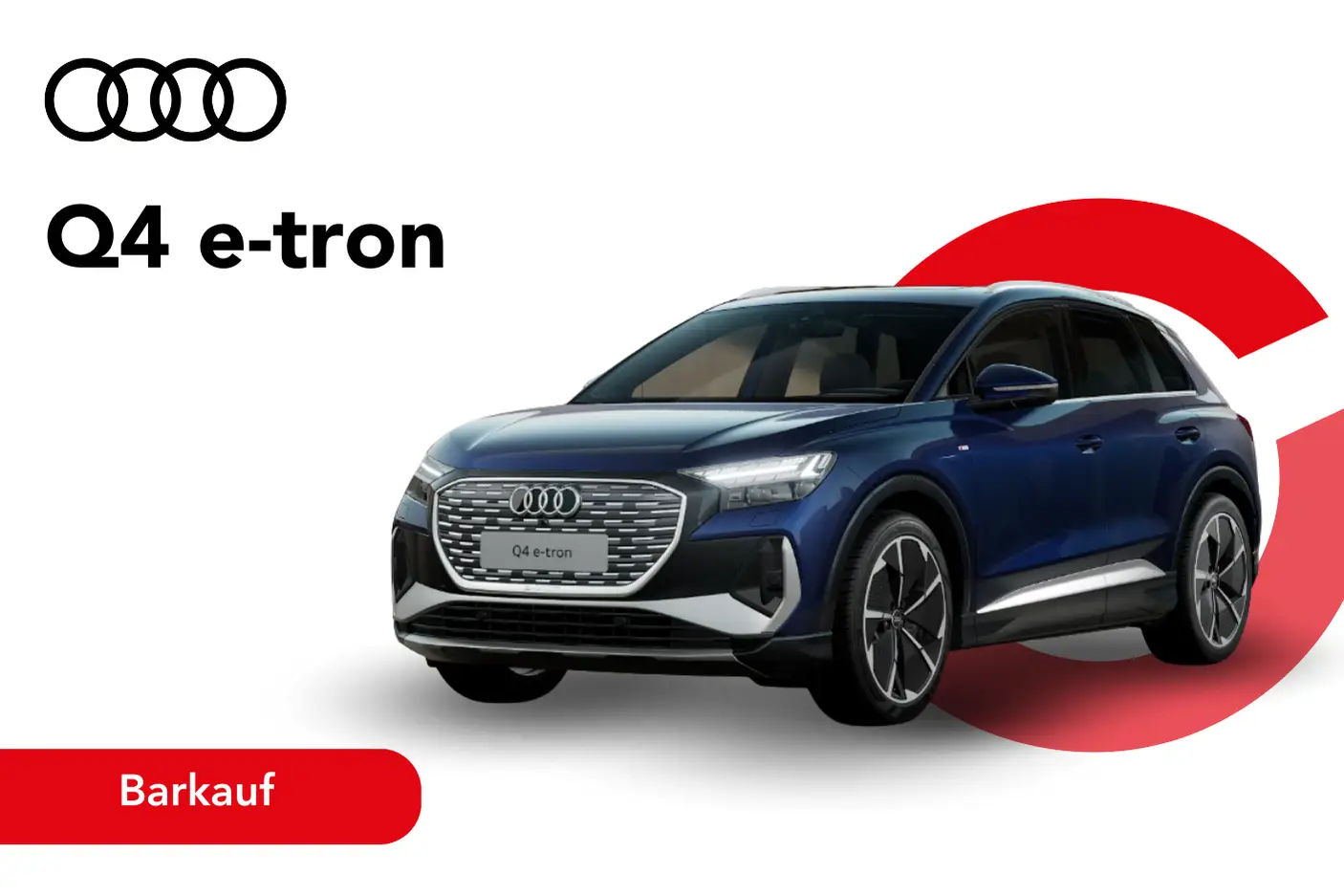 Audi Q4 in blau Angebotsbild Barkauf