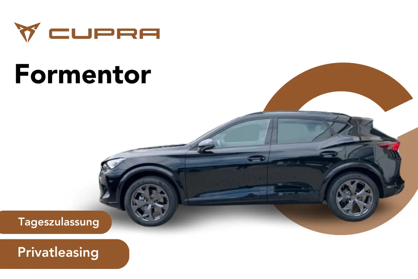 Angebotsbild für ein Privatkundenleasing eines CUPRA Formentor in Mitternachtsschwarz