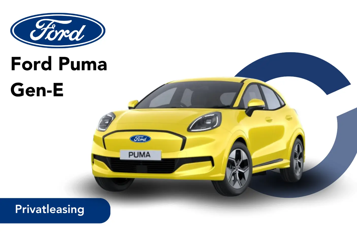 Ford Puma Gen-E in gelb Angebotsbild Privatleasing
