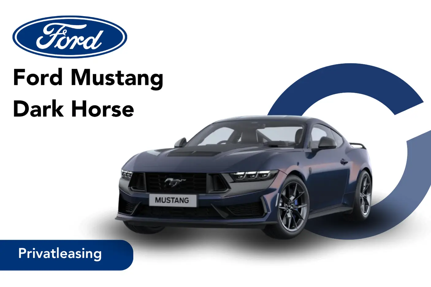 Mustang Dark Horse in blau Angebotsbild Privatleasing