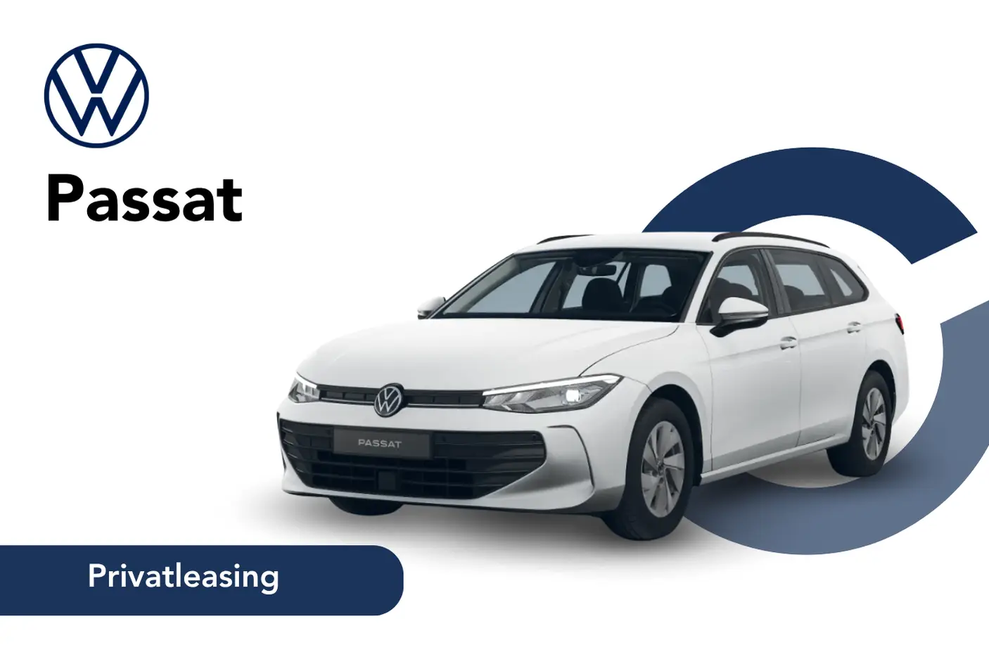 Passat in weiß Angebotsbild Privatleasing.