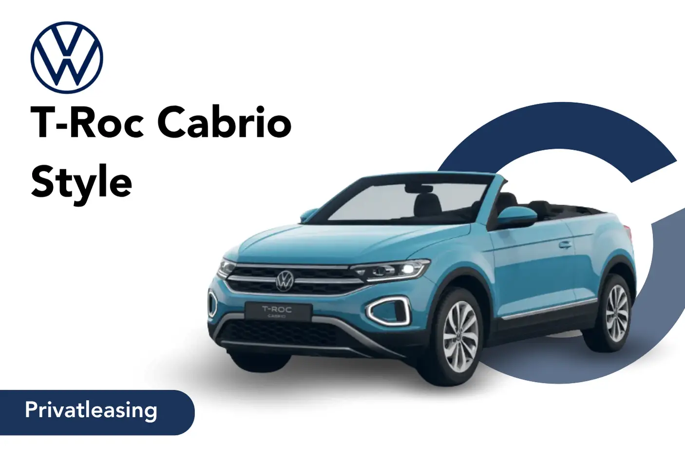 T-Roc Cabrio in blau - Angebotsbild Privatleasing