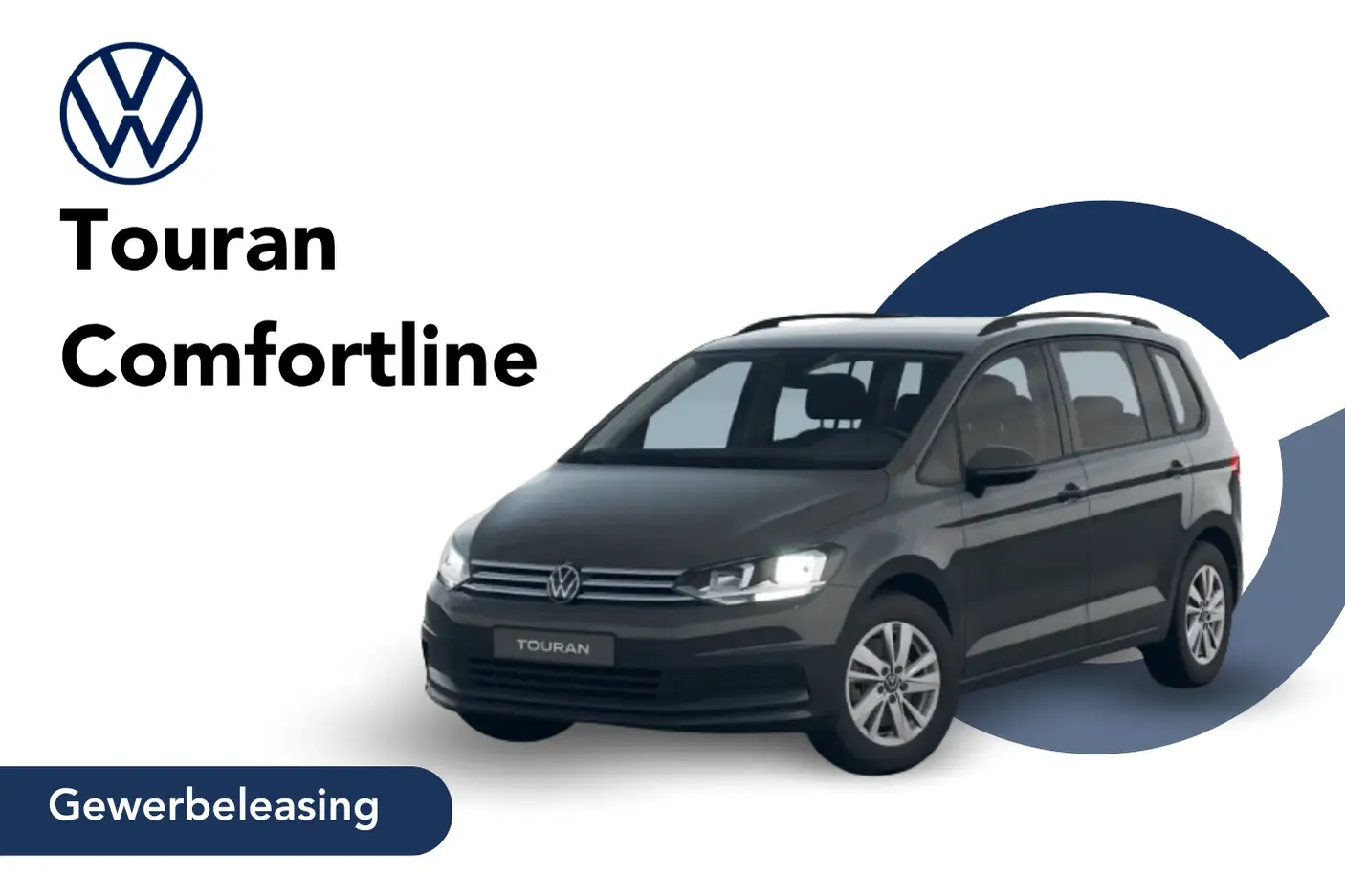 VW Touran in grau - Angebotsbild Gewerbeleasing