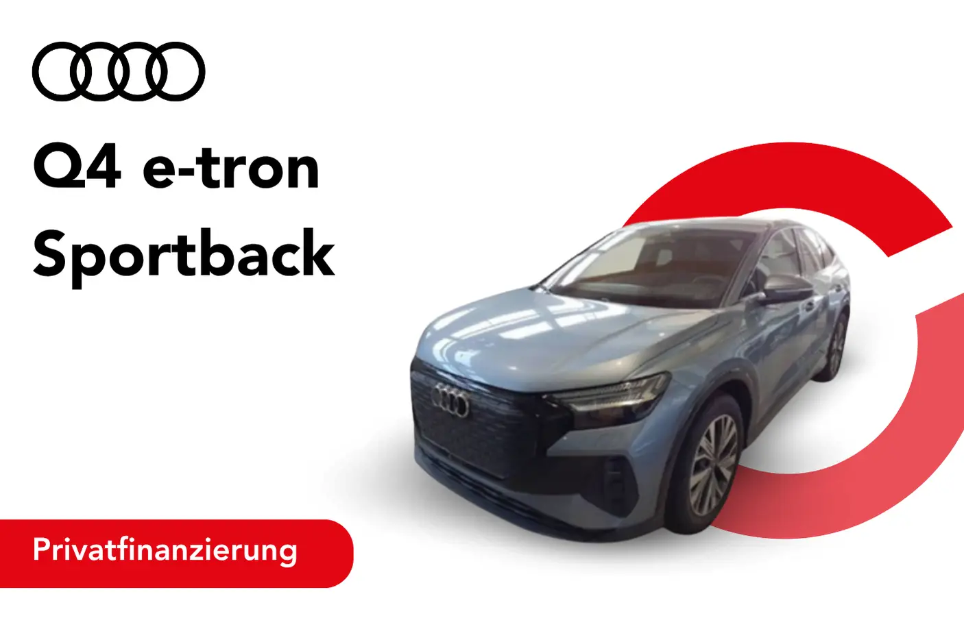 Q4 e-tron in blau Angebotsbild Privatfinanzierung