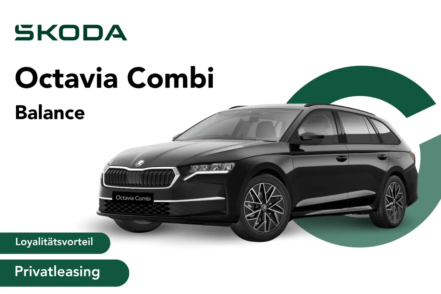 Angebotsbild für Privatleasing eines Octavia Combi, Lackierung: Black-Magic Perleffekt