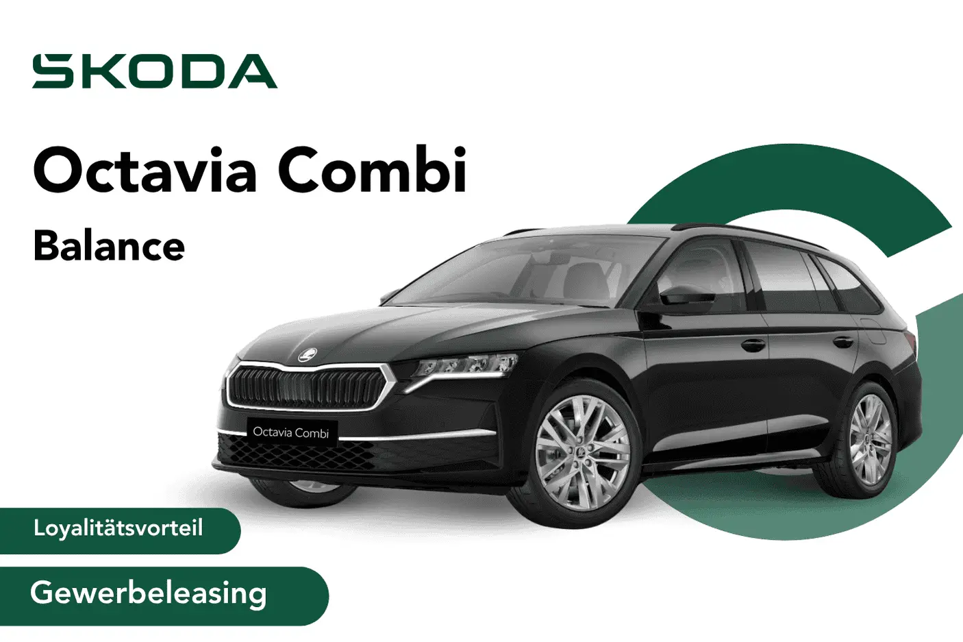 Angebotsbild für Privatleasing eines Octavia Combi, Lackierung: Black-Magic Perleffekt