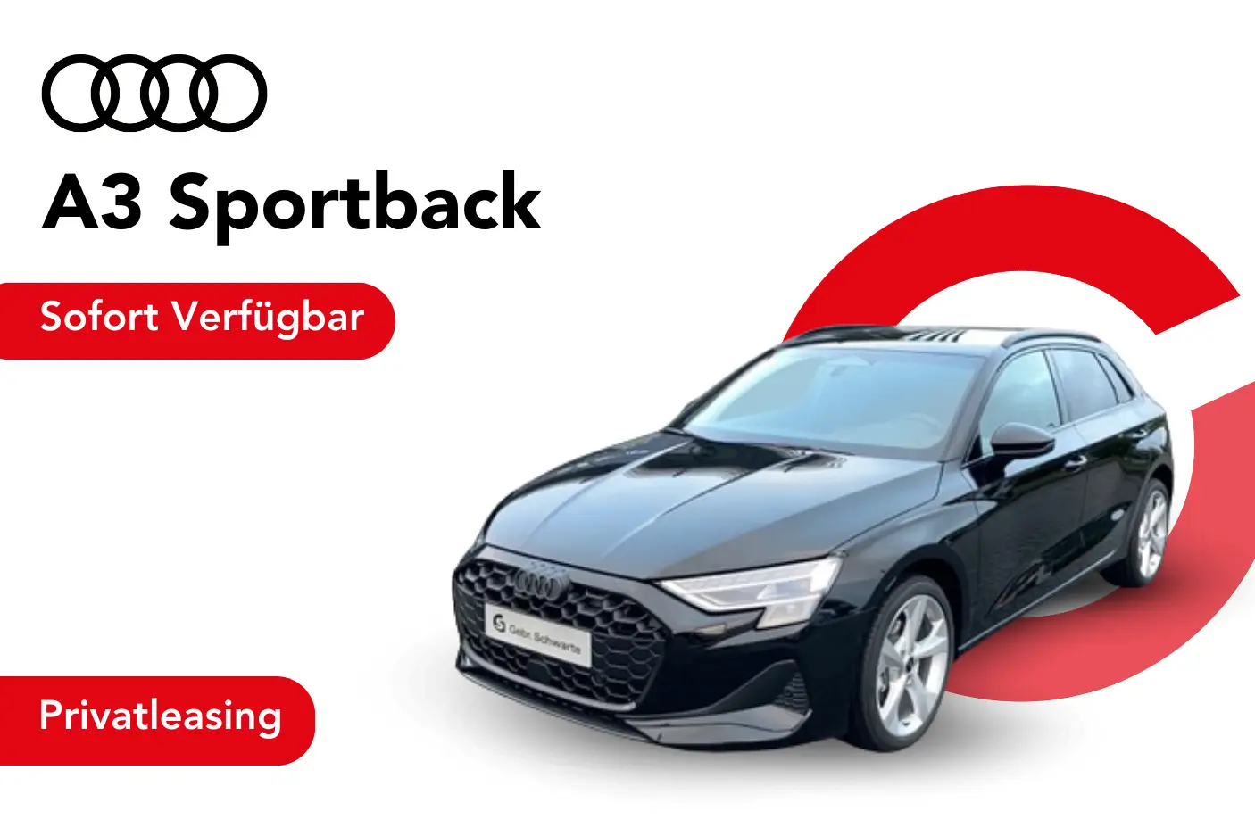 Angebotsbild Audi A3 Sportback in schwarz