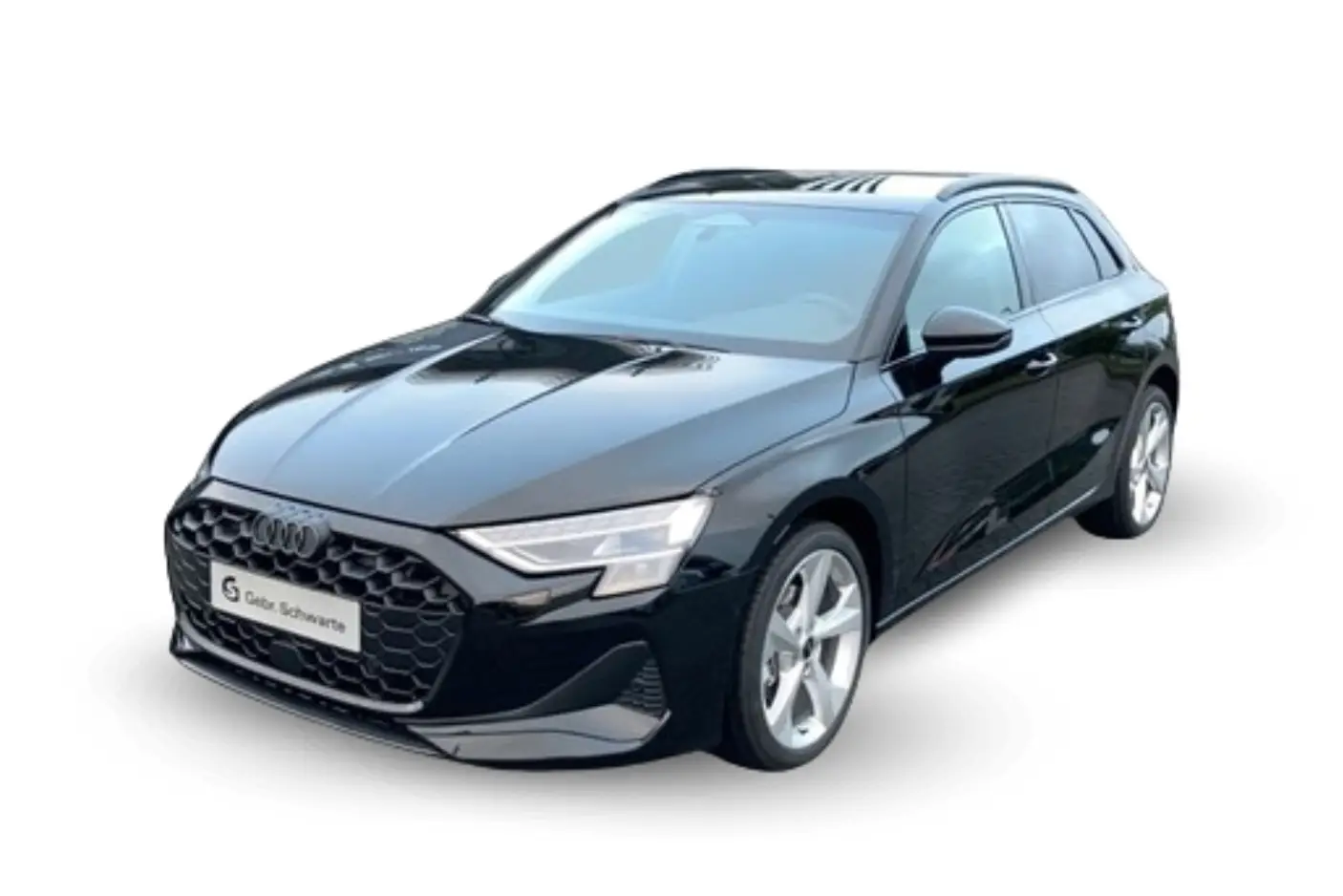 Audi A3 Sportback in schwarz freigestellt