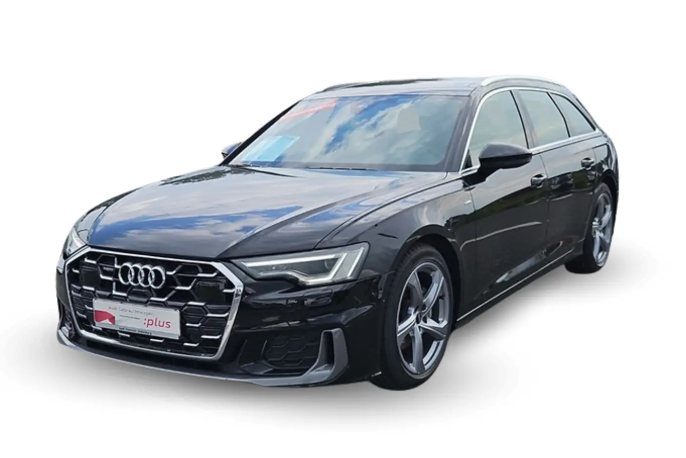 Audi Avant in schwarz von vorne