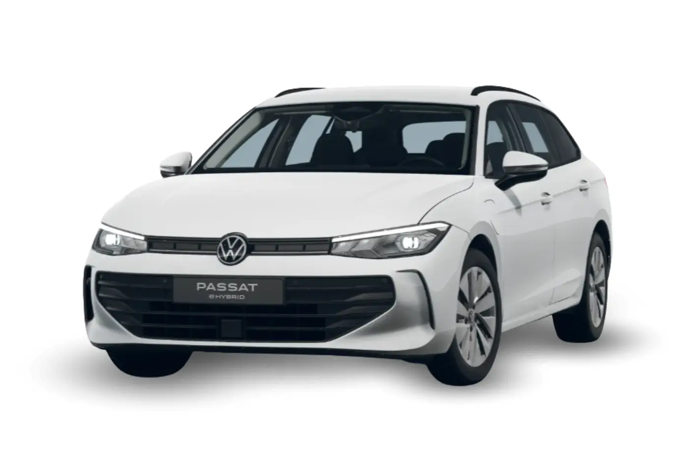 Passat eHybrid in weiß von vorne