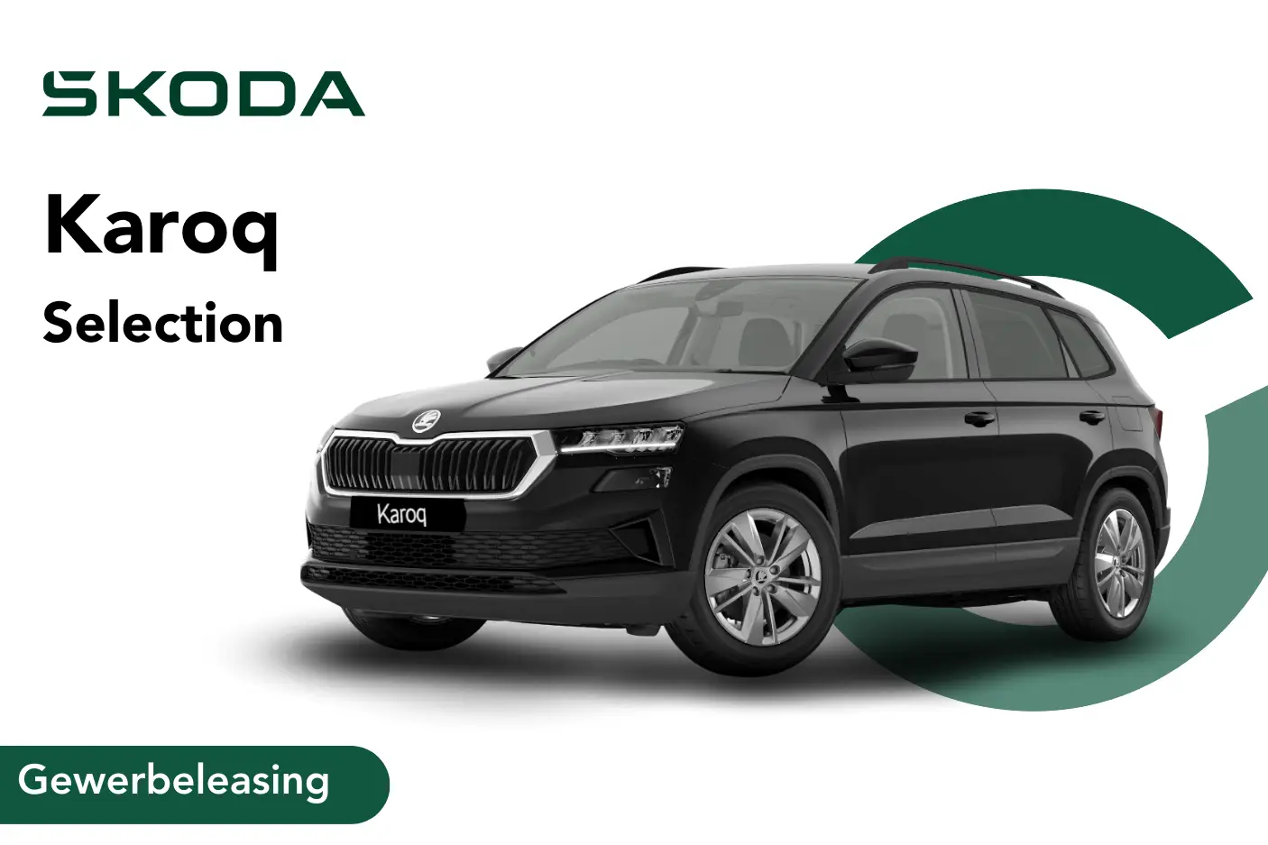 Karoq in Schwarz Angebotsbild Gewerbeleasing