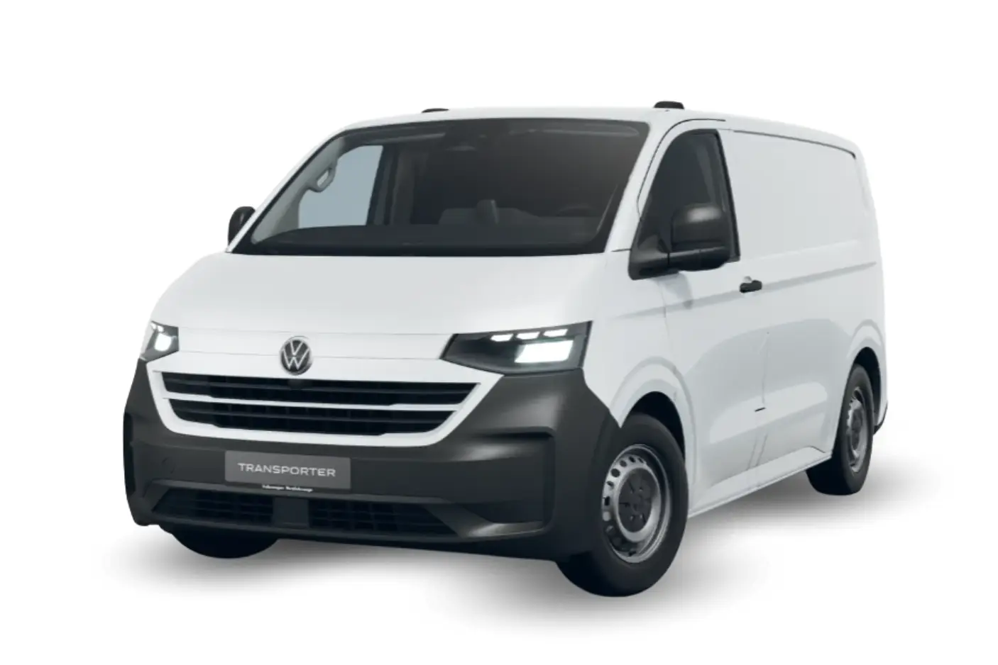 Transporter Kasten in weiß von vorne