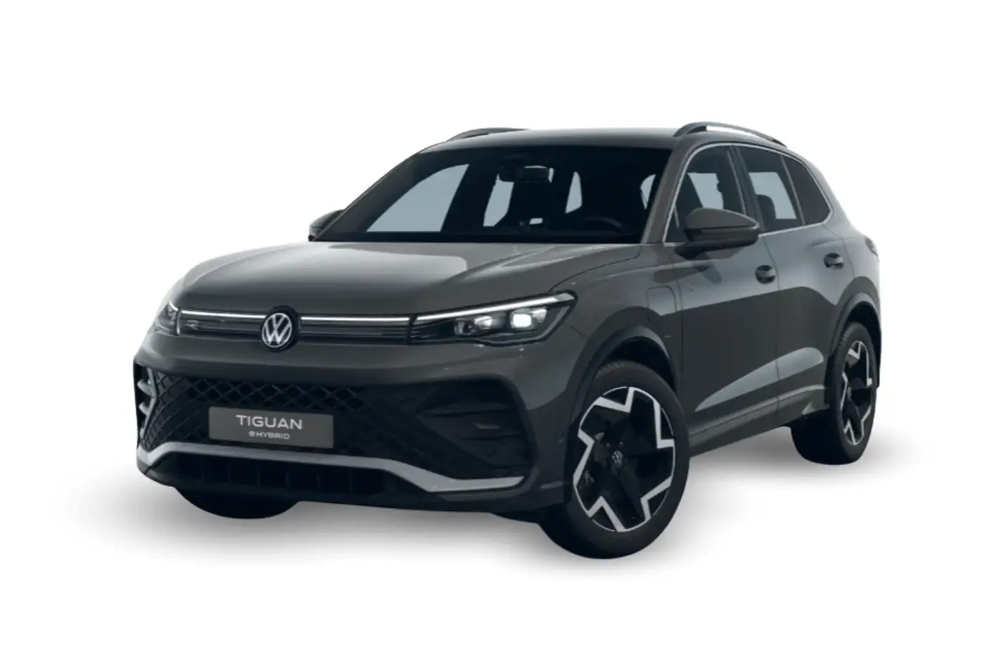 Tiguan R-Line eHybrid in grau von vorne