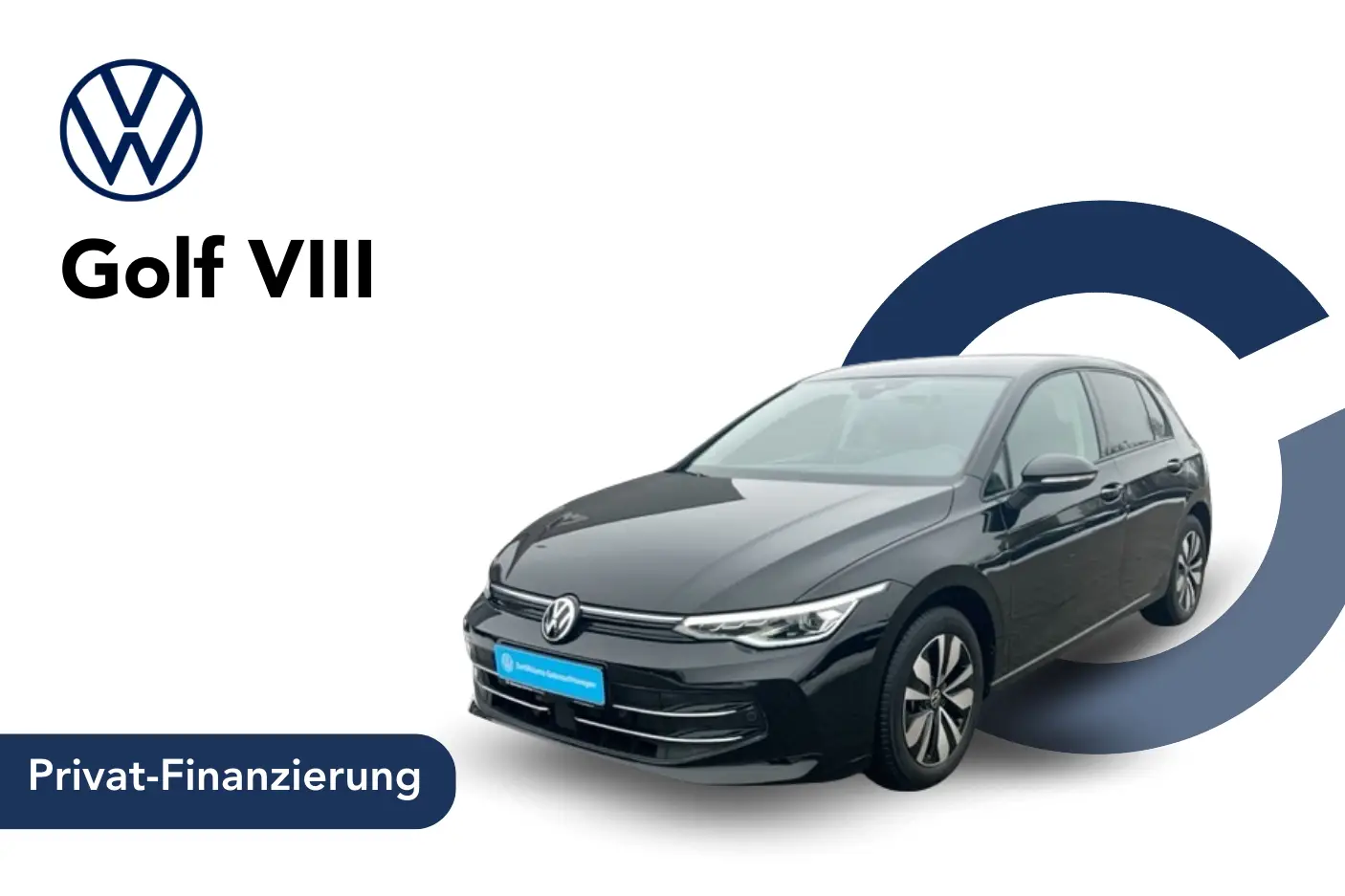 Privat-Finanzierung für einen Golf VIII in Schwarz