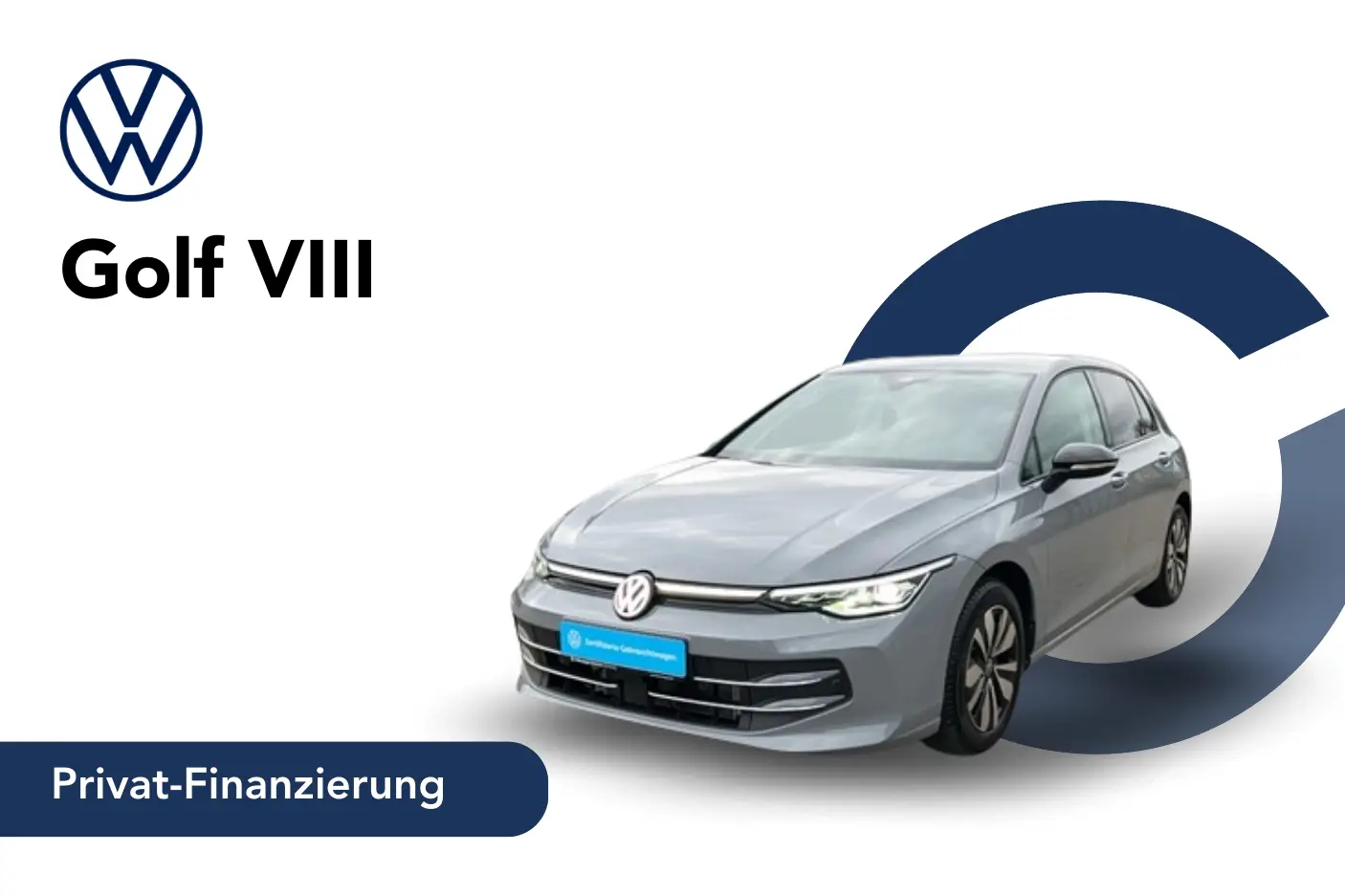 Finanzierungsangebot für den VW Golf 8 in Grau als Schalter